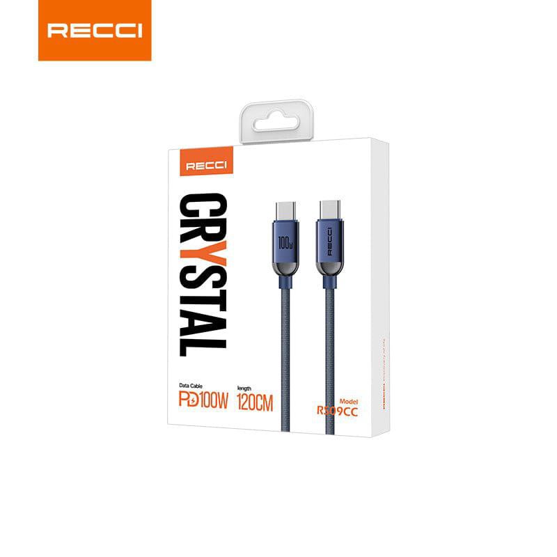 RECCI 100W TYPE C To TYPE C Cable Fast Charging RS09CC