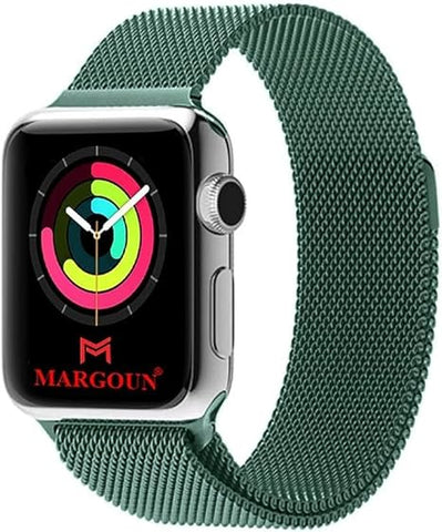 سوار معدن مغناطيسي لساعات ابل - Magnetic Metal Strap For Apple Watch  متوافق مع اي ووتش الترا والتر 2 وسيريس 1/2/3/4/5/6/7/8/9 مقاس 42/44/45/49