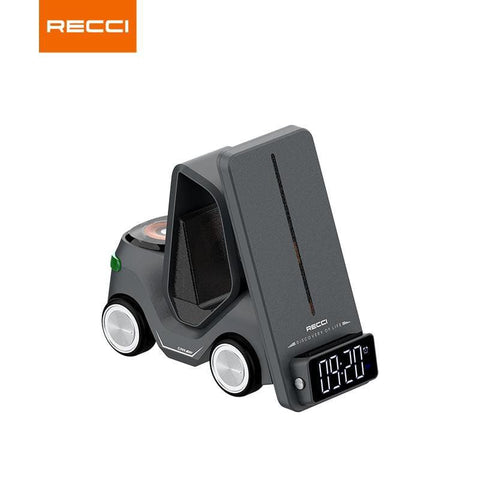 Recci 5 in 1 wireless charger stand with night light for smart watch and car design