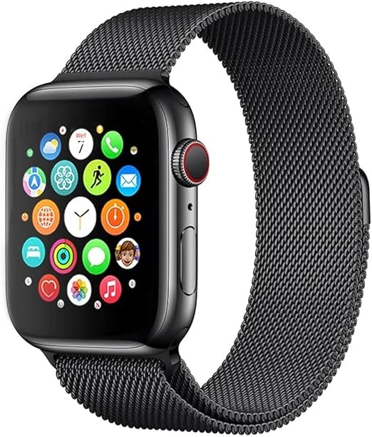 سوار معدن مغناطيسي لساعات ابل - Magnetic Metal Strap For Apple Watch  متوافق مع اي ووتش الترا والتر 2 وسيريس 1/2/3/4/5/6/7/8/9 مقاس 42/44/45/49