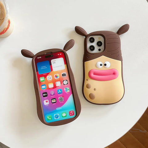 3D Funny Phone brown Case for iPhone