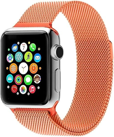 سوار معدن مغناطيسي لساعات ابل - Magnetic Metal Strap For Apple Watch  متوافق مع اي ووتش الترا والتر 2 وسيريس 1/2/3/4/5/6/7/8/9 مقاس 42/44/45/49