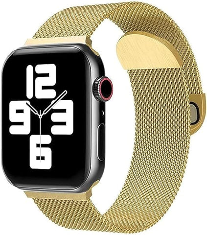 سوار معدن مغناطيسي لساعات ابل - Magnetic Metal Strap For Apple Watch  متوافق مع اي ووتش الترا والتر 2 وسيريس 1/2/3/4/5/6/7/8/9 مقاس 42/44/45/49