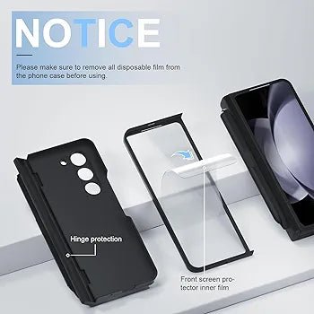 Case for Samsung Galaxy Z Fold 4/5, Hinge Coverage Protective Cases with Built - in Kickstand S Pen Screen Protector, Hard PC All - Inclusive Shockproof - NEXT STORE