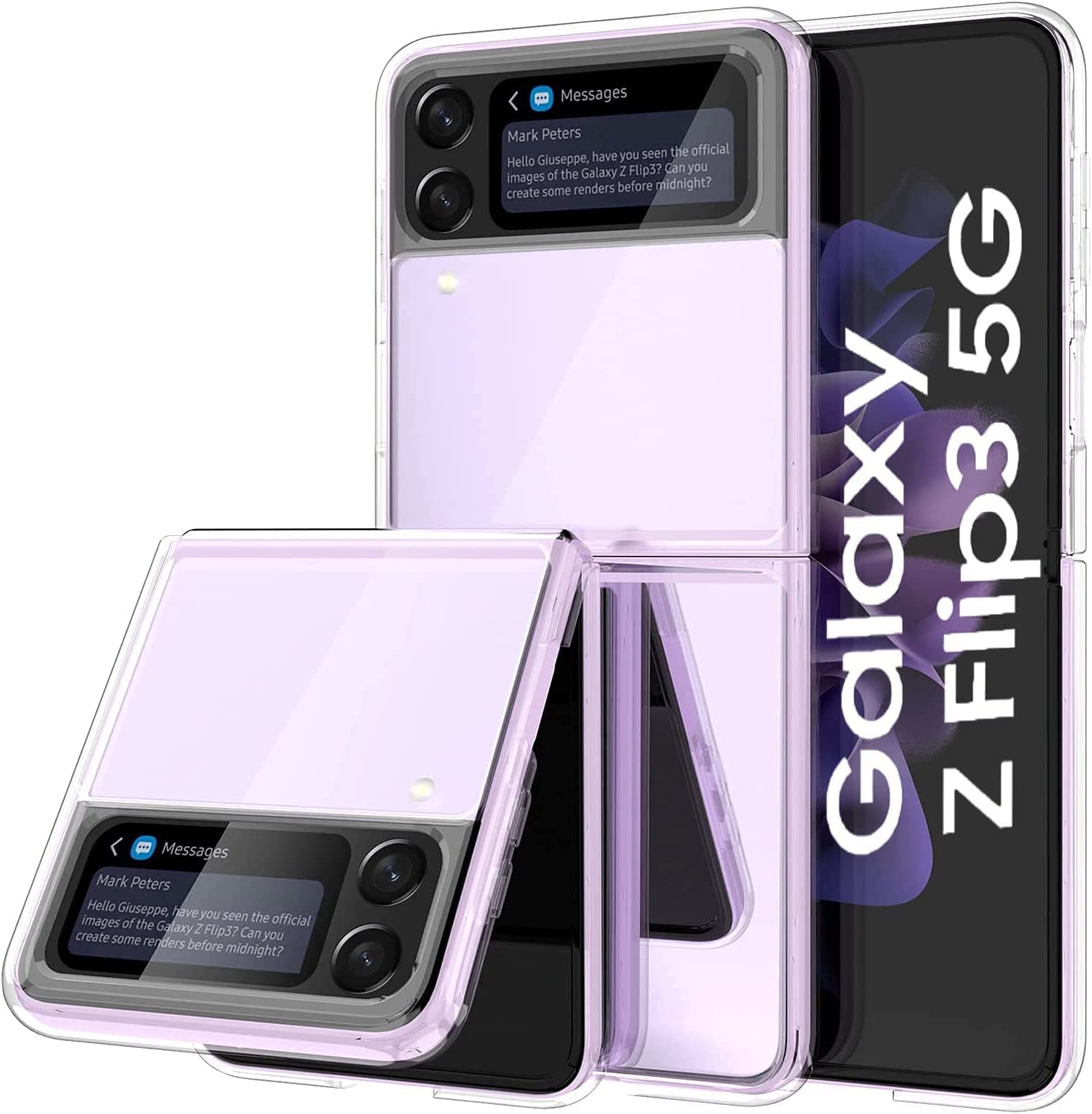 جراب AMPLE Galaxy Z Flip 3 5G ، جراب Galaxy Z Flip 3 ، حماية كاملة [رفيع رفيع] [مقاوم للصدمات] جراب واقٍ من السيليكون المرن من البولي يوريثان الشفاف من السيليكون لهاتف Samsung Galaxy Z Flip 3 (شفاف) - NEXT STORE