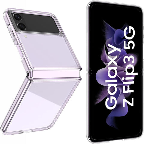 جراب AMPLE Galaxy Z Flip 3 5G ، جراب Galaxy Z Flip 3 ، حماية كاملة [رفيع رفيع] [مقاوم للصدمات] جراب واقٍ من السيليكون المرن من البولي يوريثان الشفاف من السيليكون لهاتف Samsung Galaxy Z Flip 3 (شفاف) - NEXT STORE