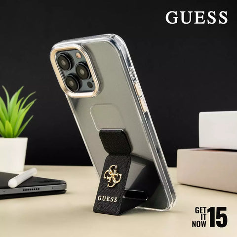 Guess Transparent Case with back holder for Samsung s series