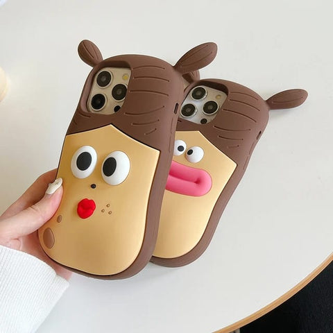 3D Funny Phone brown Case for iPhone