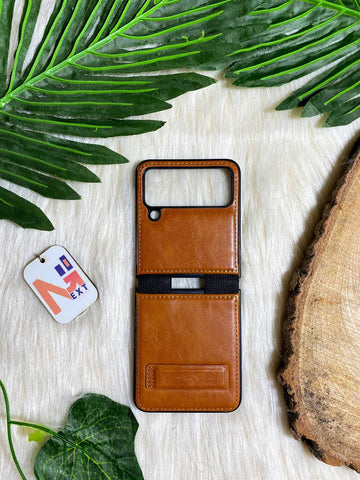 PUOLKA LEATHER CASE For Samsung Flip 4