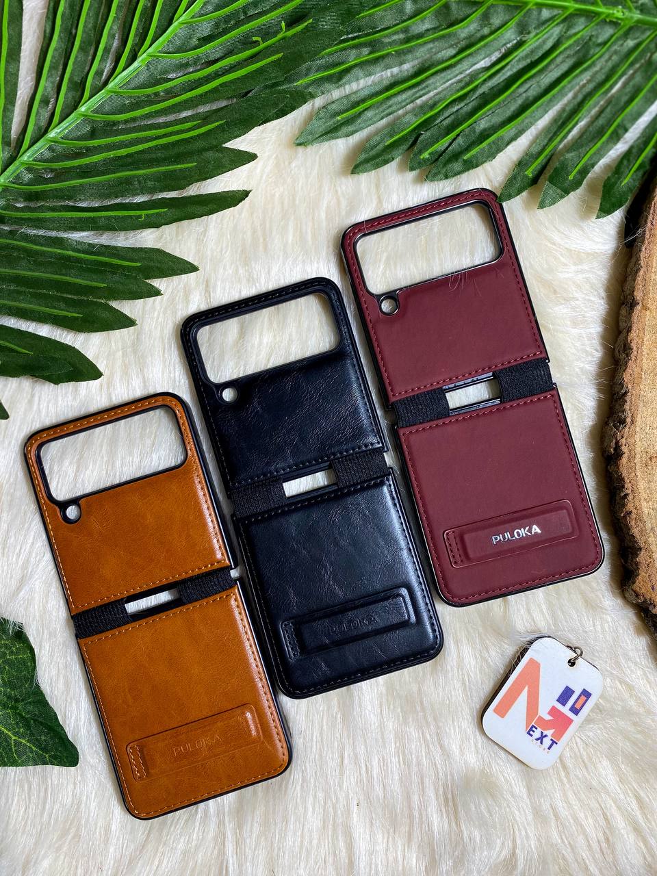 PUOLKA LEATHER CASE For Samsung Flip 4