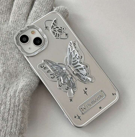 Gradient Butterfly Stand Silicone Phone case