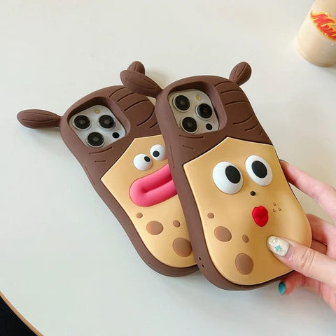 3D Funny Phone brown Case for iPhone