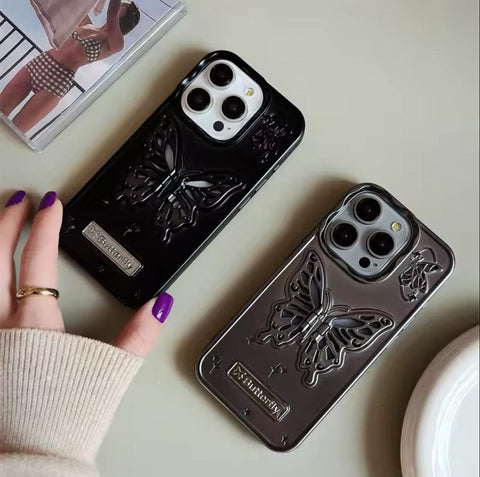 Gradient Butterfly Stand Silicone Phone case