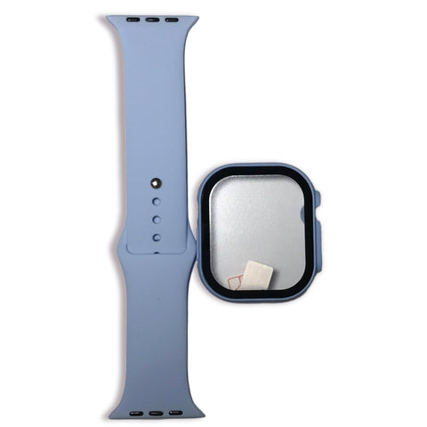 سوار سيليكون + كفر لساعات ابل - Silicone Strap + cover For Apple Watch - NEXT STORE