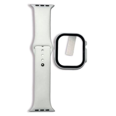 سوار سيليكون + كفر لساعات ابل - Silicone Strap + cover For Apple Watch - NEXT STORE