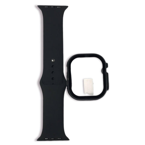 سوار سيليكون + كفر لساعات ابل - Silicone Strap + cover For Apple Watch - NEXT STORE