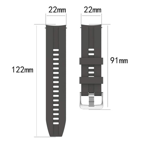 سوار سيليكون رياضي غير لامع مقاس (22 ملم) لساعات هواوي GT1/ GT2 مقاس 46 ملم/ سامسونج S3 وS4 مقاس 46 ملم/ ساعة اكتيف 2 مقاس 44 ملم/ وساعة 3 45 ملم / هونر ماجيك 2 مقاس 46 ملم - NEXT STORE